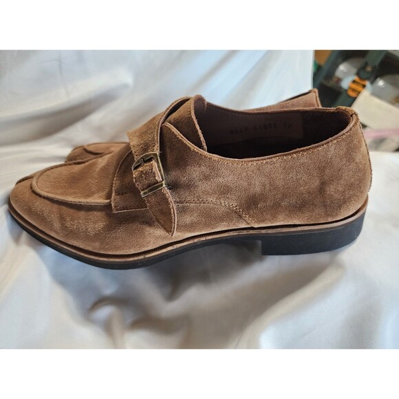 ALAN PAYNE Basel Suede Monk Strap Single Buckle Tan Men Dress Shoes Sz 12 Turkey - Picture 5 of 16